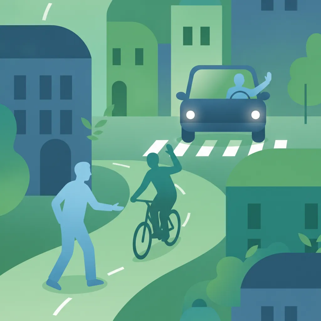 Verkehrsteilnehmer, Kernverhaltensregeln und sichere Kommunikation-Einheitsbild