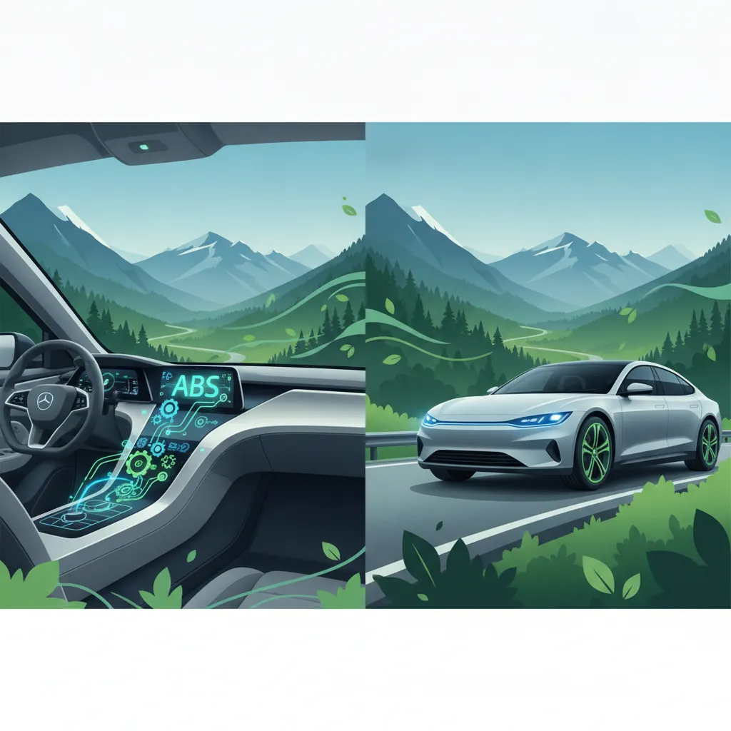 Fahrzeugtechnik, Sicherheitssysteme, Reifen, Beleuchtung und Betriebssicherheit-Einheitsbild