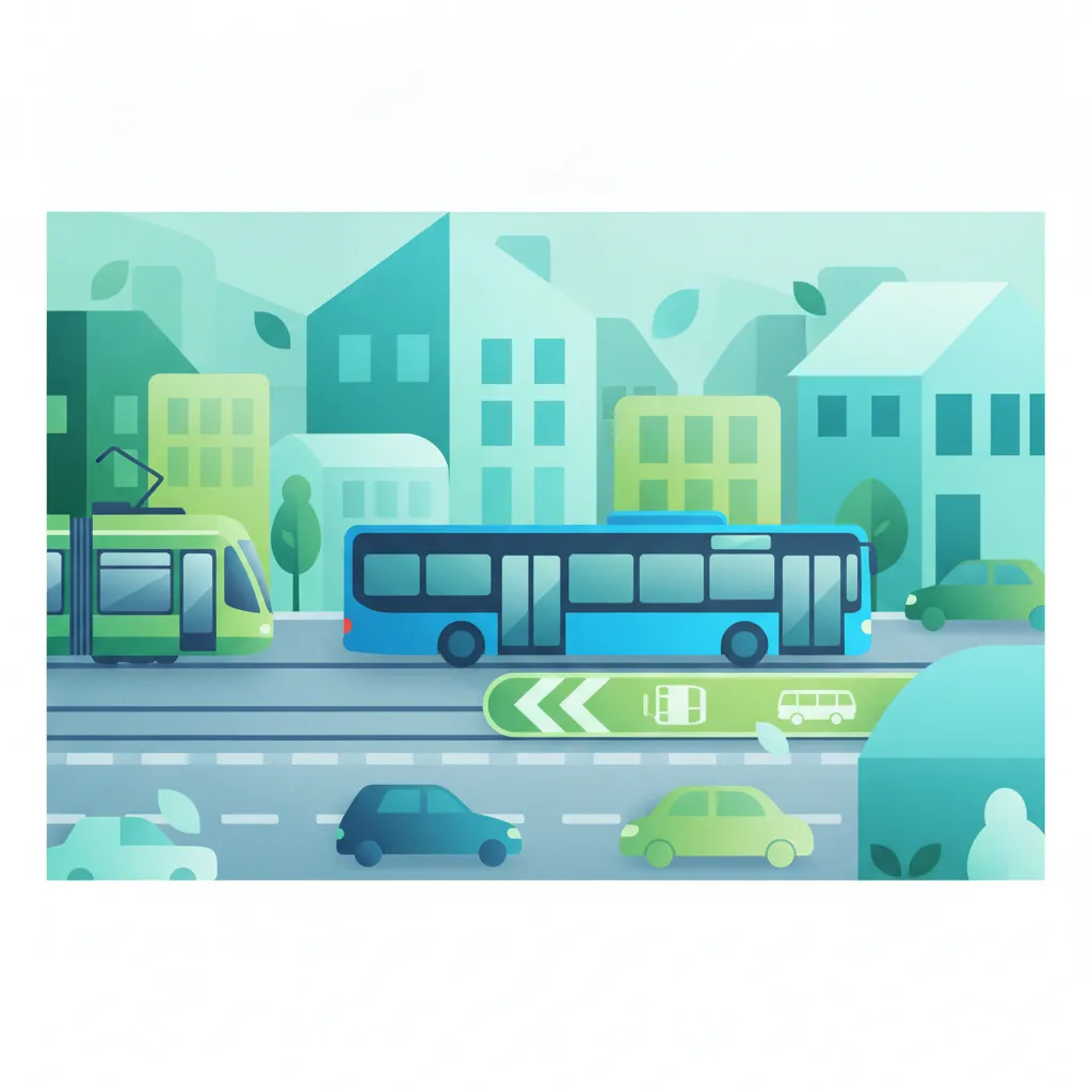 Navigieren im Stadtverkehr, Busspuren und ÖPNV-Systeme-Einheitsbild