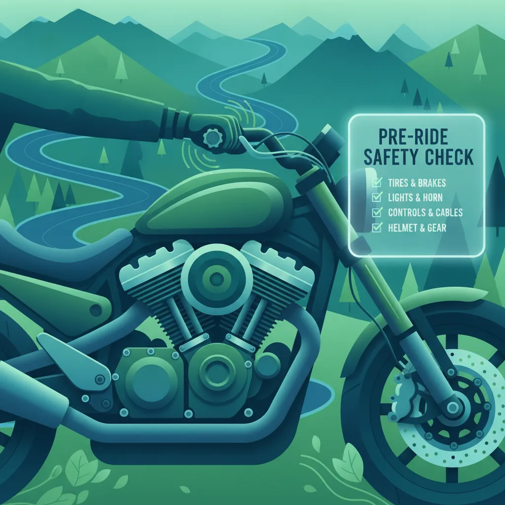 Grafika modułu Budowa, sterowanie, wyposażenie i kontrole bezpieczeństwa motocykla