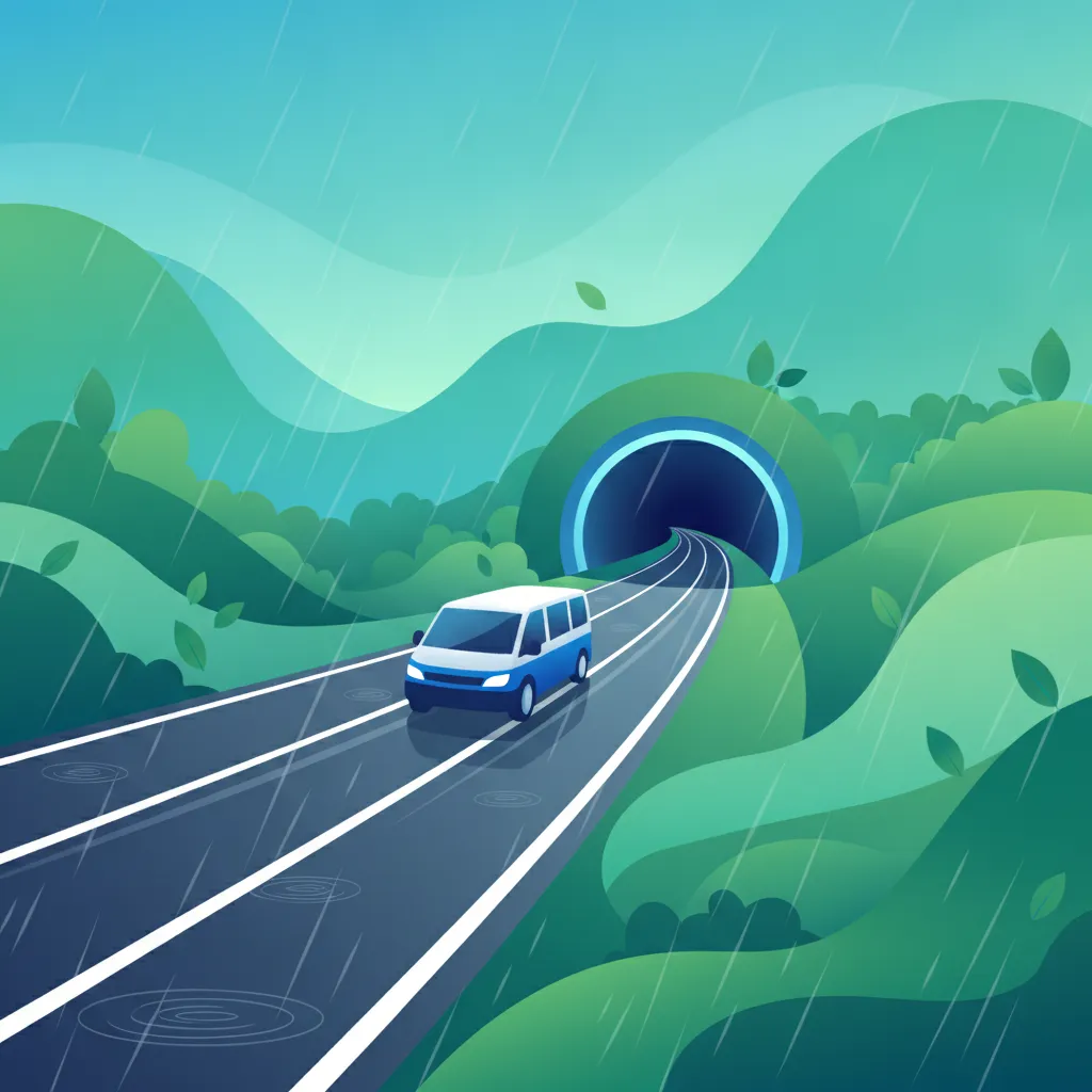 Grafika modułu Drogi wiejskie, autostrady, tunele, pogoda i obsługa długodystansowa