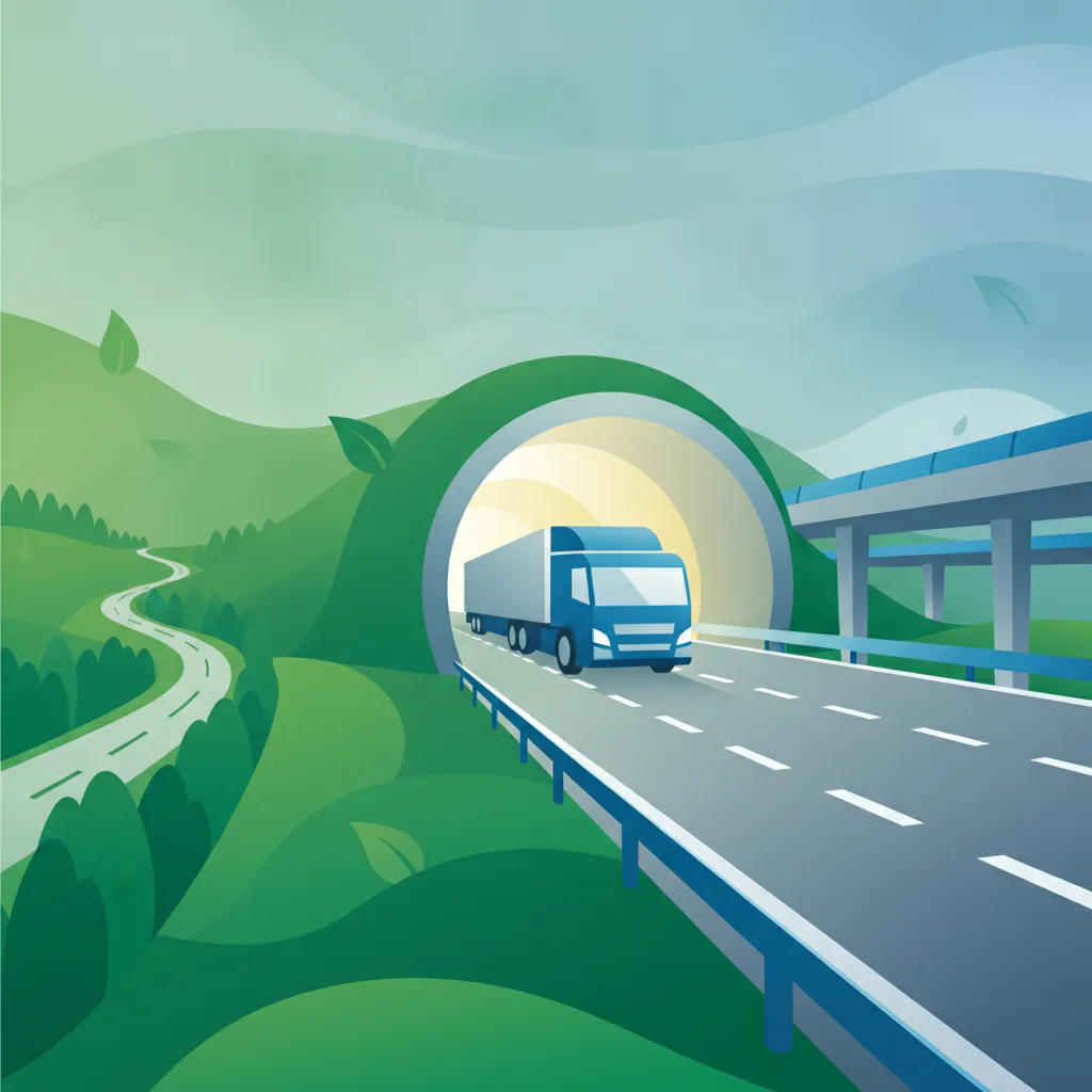 Grafika modułu Drogi wiejskie, autostrady, tunele, trasy, pogoda i ryzyko jazdy na długich dystansach
