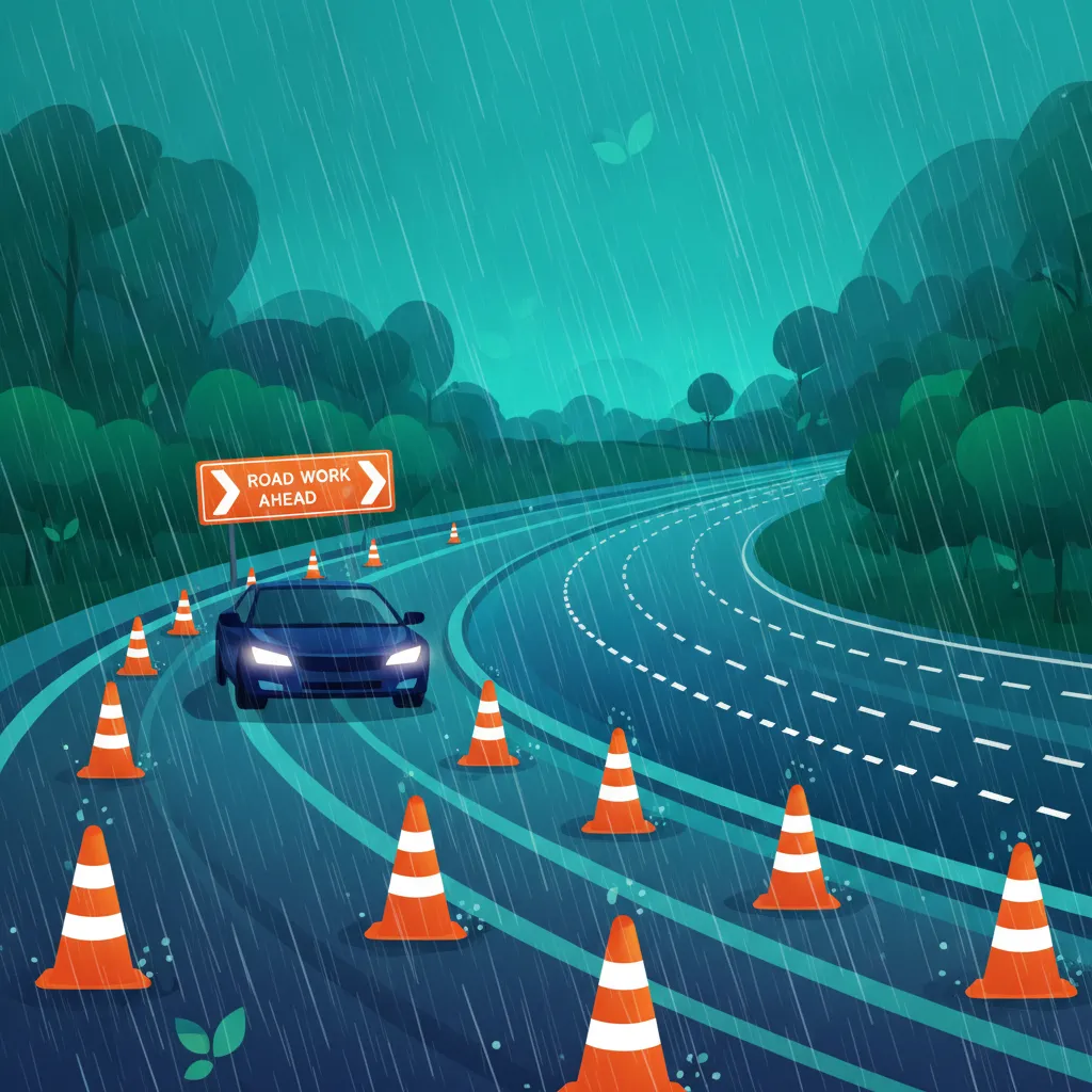 Wetter, Nachtfahrten, Autobahnen, Landstraßen und Baustellen