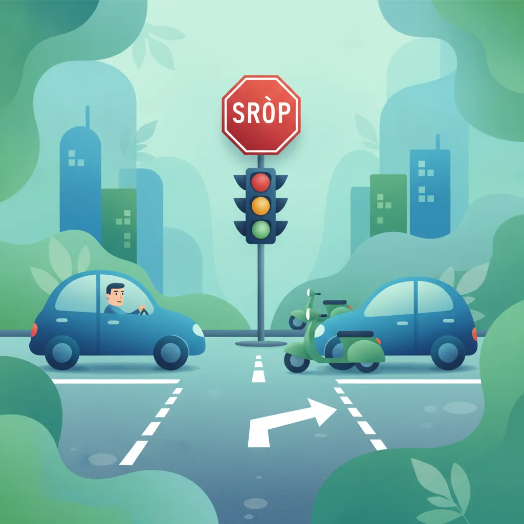 Image de l'unité Panneaux de signalisation, marquages, feux et priorités en France