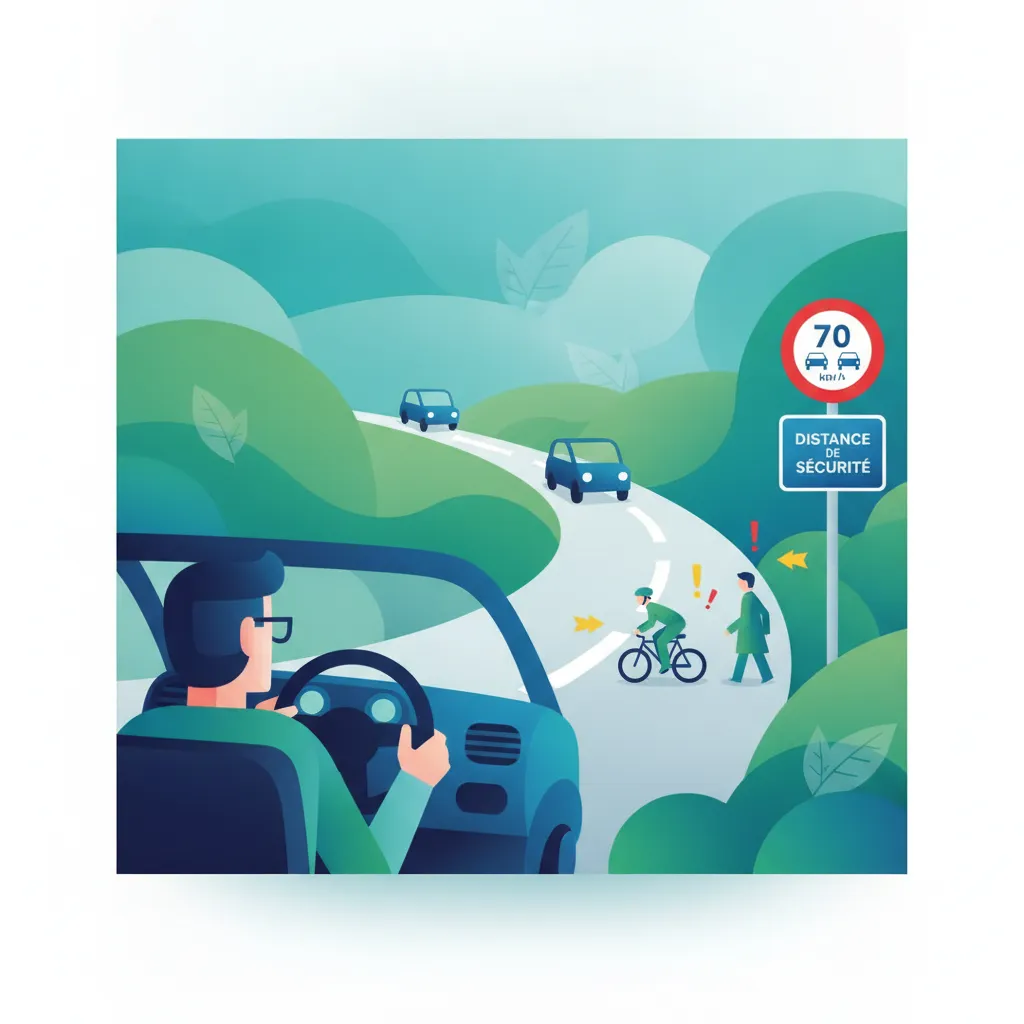 Vitesse, distances de sécurité, distance d'arrêt et perception des dangers