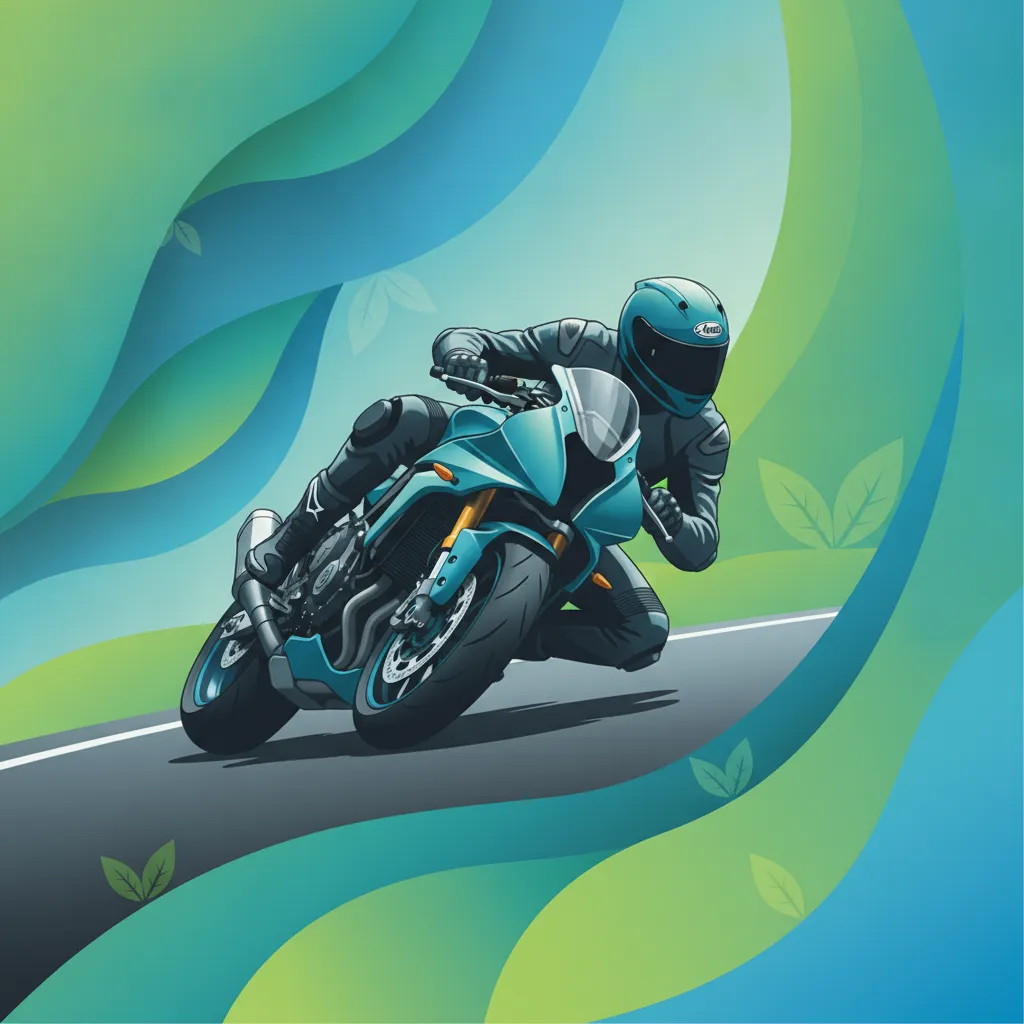 Obraz jednostki Hamowanie, pokonywanie zakrętów, przyczepność i kontrola nad motocyklem