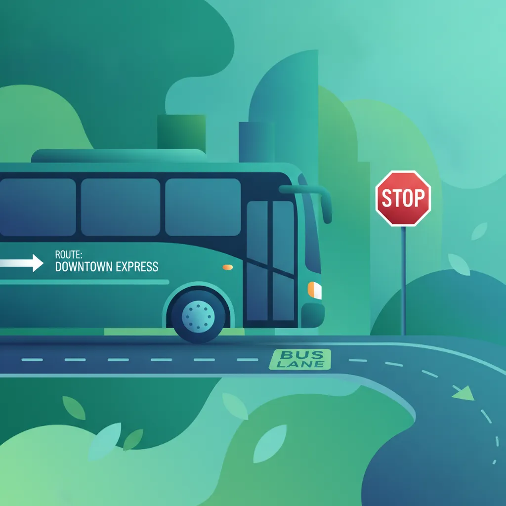 Imagen de la unidad Señales, Normas de Autobús, Restricciones, Paradas y Conciencia de Rutas