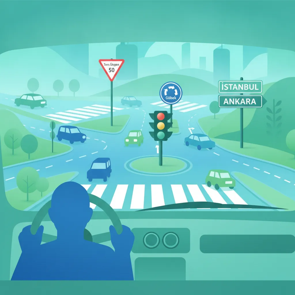 Türkçe Trafik İşaretleri, Yol Çizgileri, Işıklar ve Geçiş Önceliği Kuralları ünite görseli