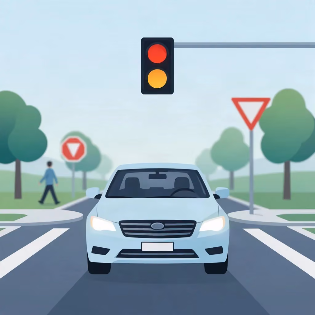 Understanding French Traffic Light Signals: Steady and Flashing Lights