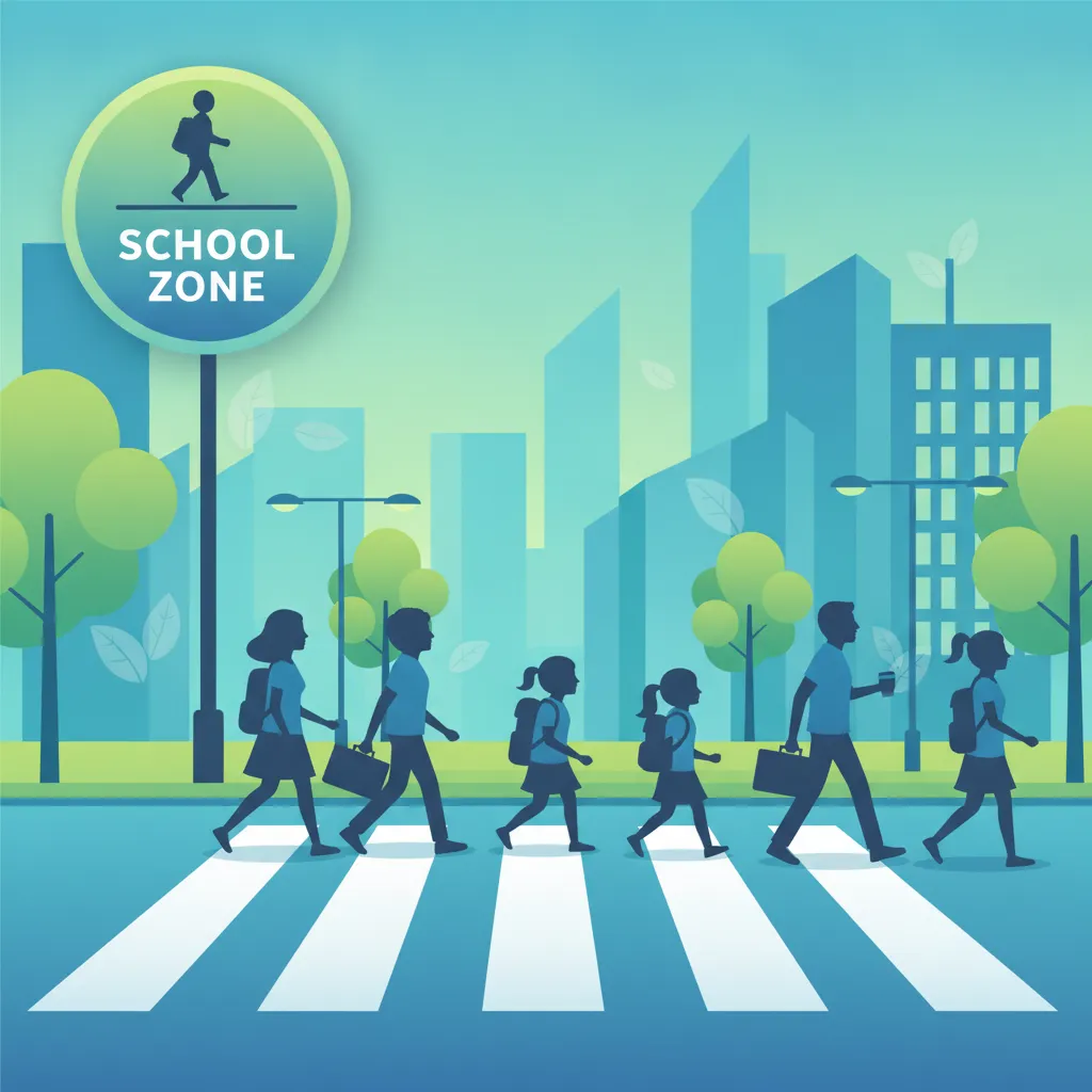 Pedestrian Safety in Urban Areas and School Zones lesson image
