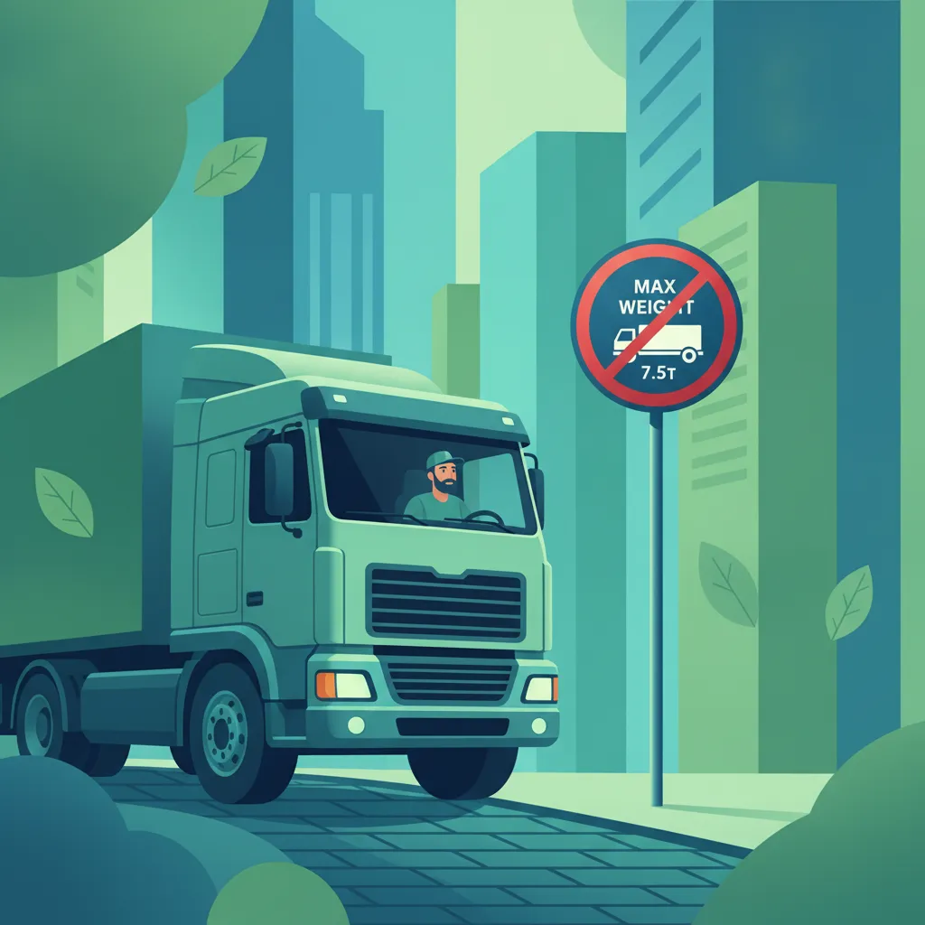 Spezifische Verkehrszeichen für Güterkraftfahrzeuge Unterrichtsbild
