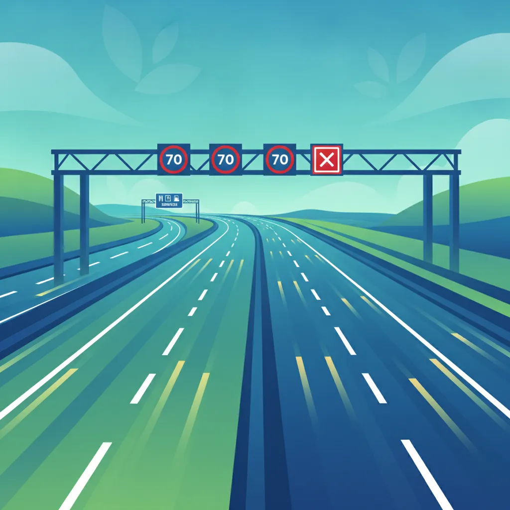 Autobahnregeln, Smart Motorways und Raststätten Unterrichtsbild