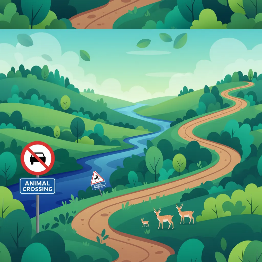Imagen de la lección Viaje por las Tierras Altas, Prohibiciones de Conducir Fuera de Carretera y Cruces de Animales