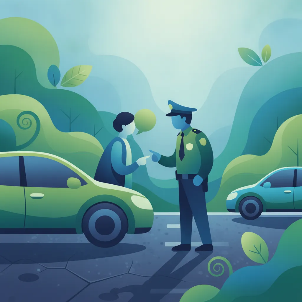 Reporting Incidents and Interaction with Authorities driving theory lesson