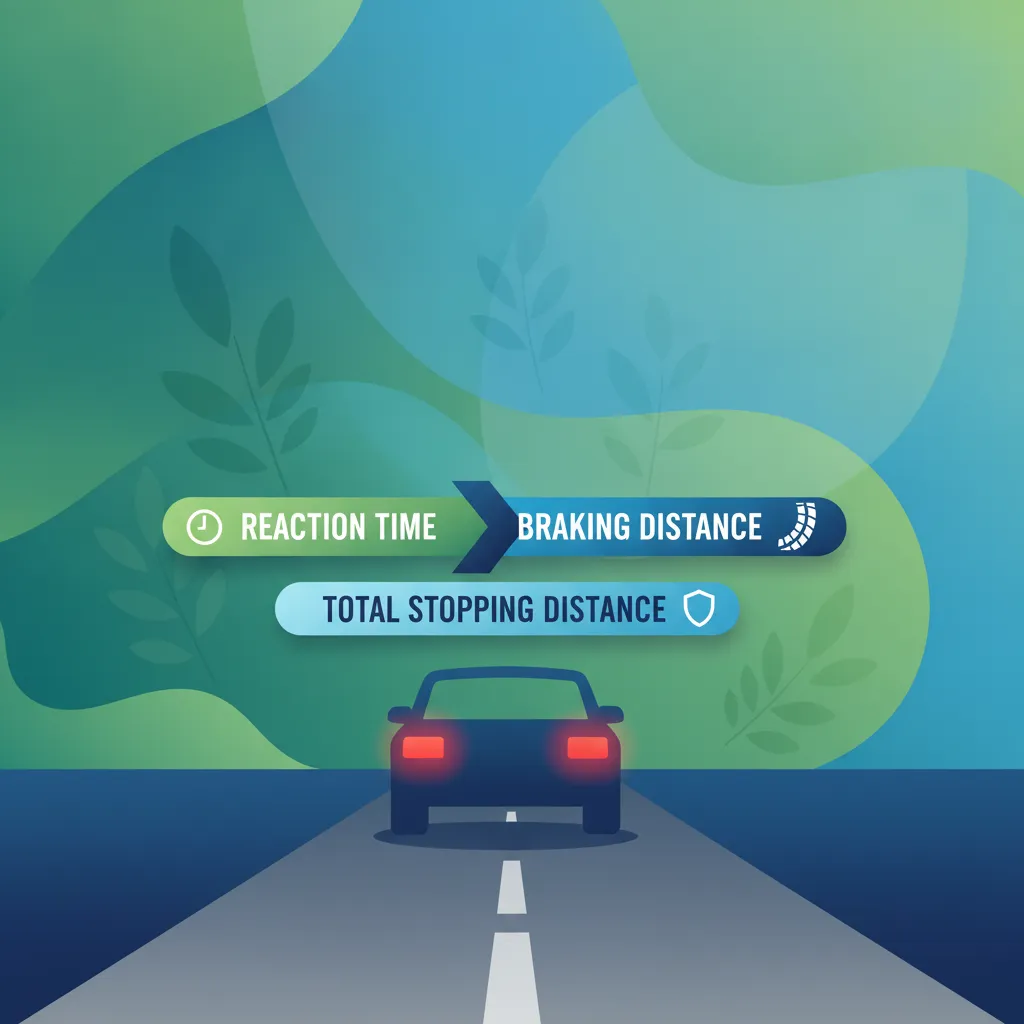 Stopping Distance, Reaction and Braking Distances driving theory lesson