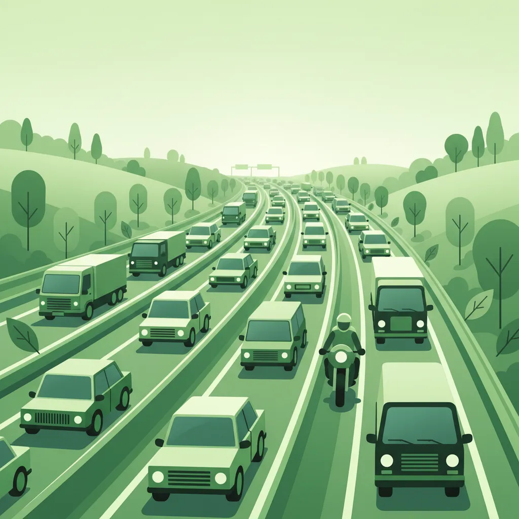 Navigating Congestion and 'File Rijden' (Lane Filtering) driving theory lesson