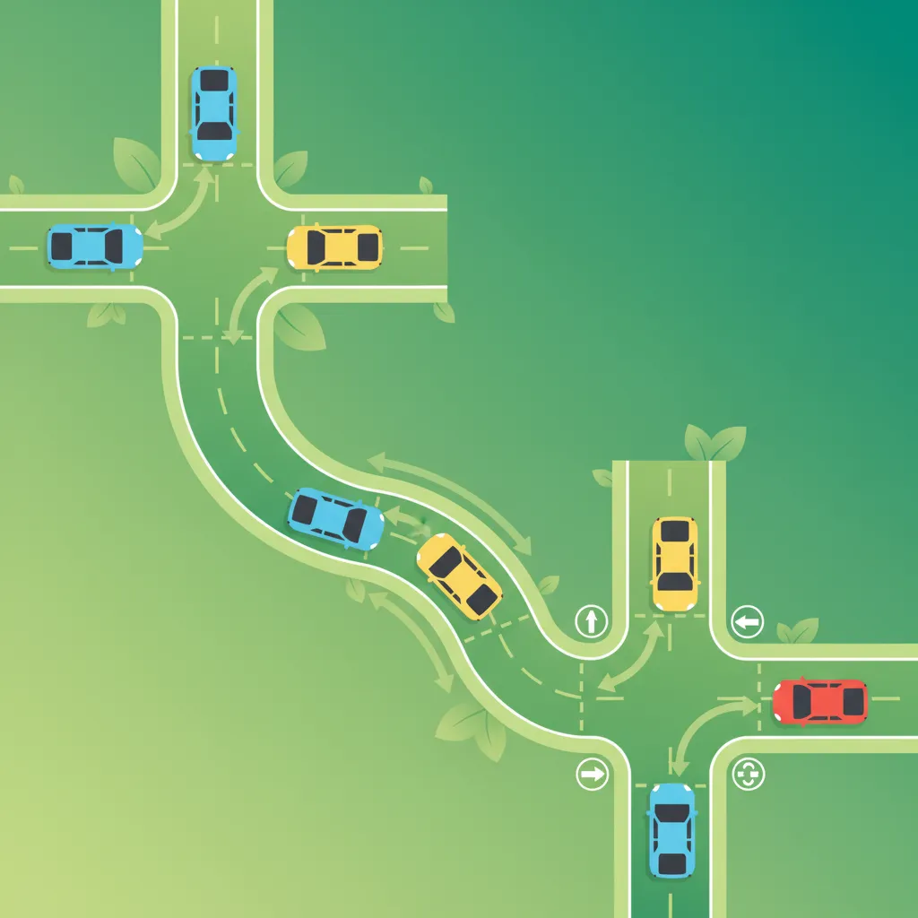 Junction Types (T-, Y-, and cross-junctions) driving theory lesson