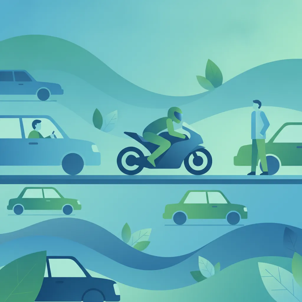 Regeln für Motorradfahrer und das Durchschlängeln im Verkehr für Fahrer in GB