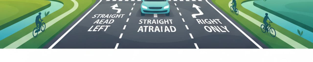 Understanding Lane Arrows and Directional Markings for Dutch Driving Theory