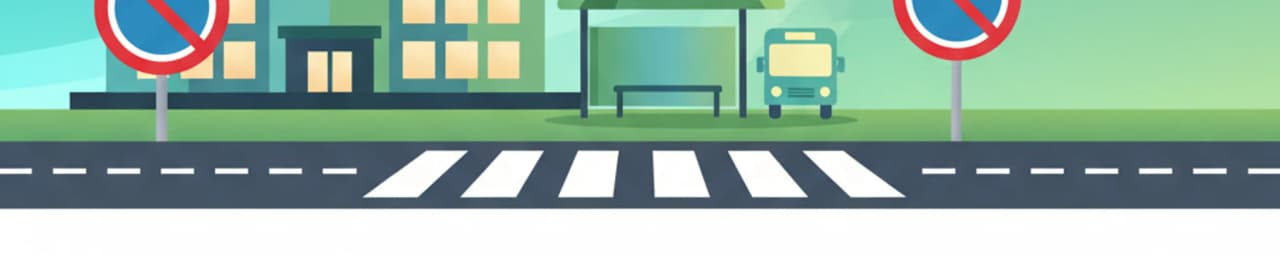 Regler för stopp och parkering i specialzoner för polsk körkortsteori
