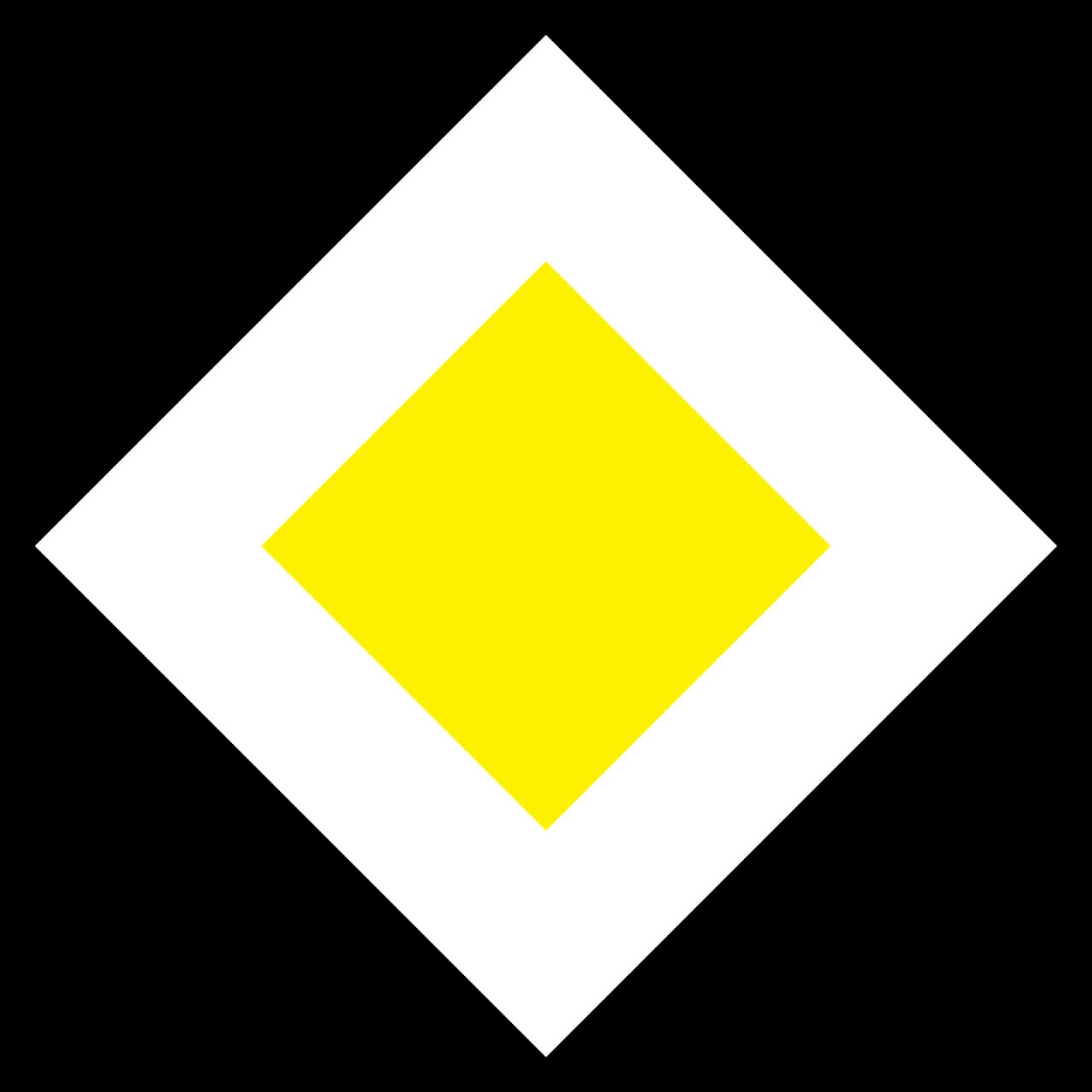 25a - Priority road road sign