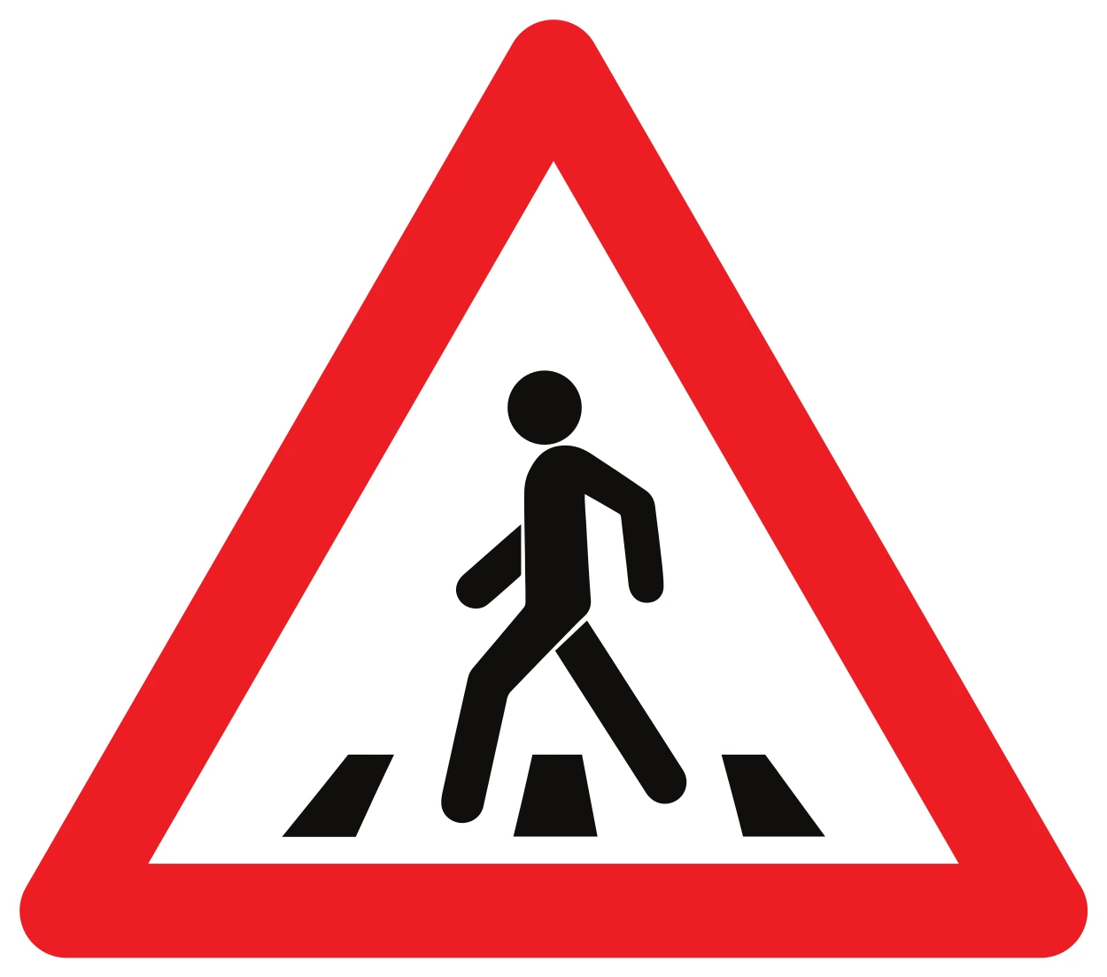 A21 - Pedestrian crossing road sign