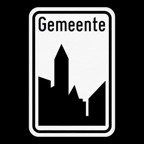F1a - Start of a built up area (vertical sign) road sign
