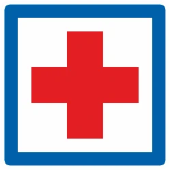 F55 - First aid post road sign