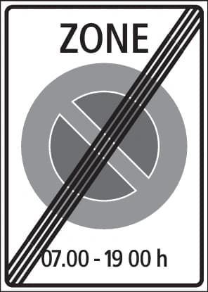 2.59.2-1 - Panneau routier Panneau 2.59.2 de réglementation de zone (variante 1)