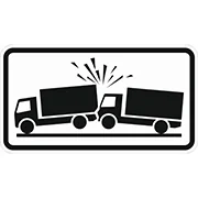 1006-32 - Zusatzzeichen „Unfallgefahr Lkw“ Verkehrsschild