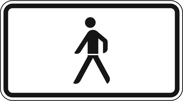 1010-53 - Fußgänger Verkehrsschild
