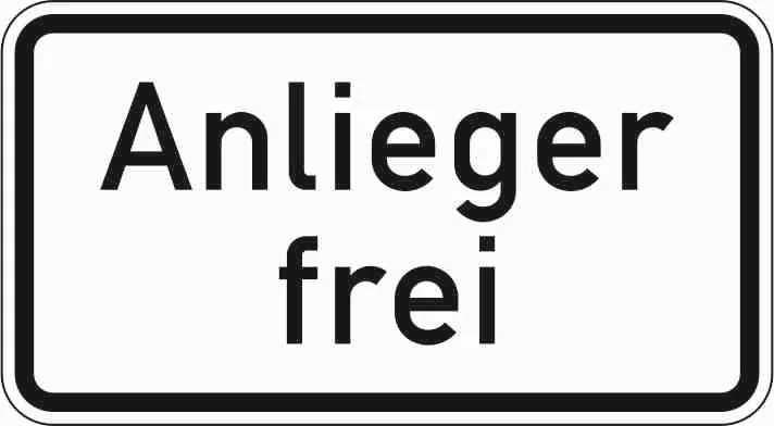1020-30 - Anlieger frei Verkehrsschild