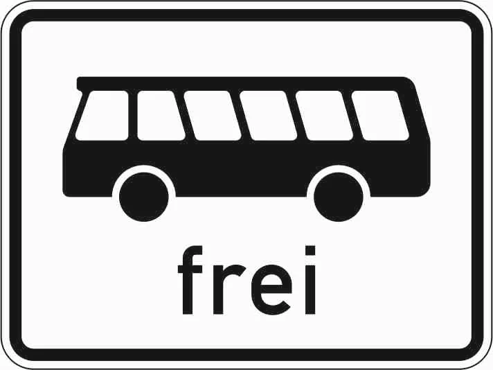1024-14 - Kraftomnibus frei Verkehrsschild
