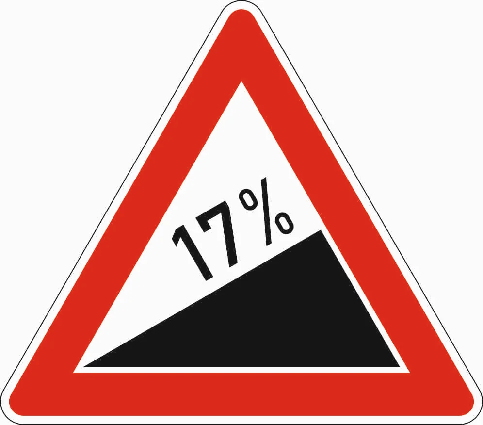 110-17 - Steigung 17% Verkehrsschild