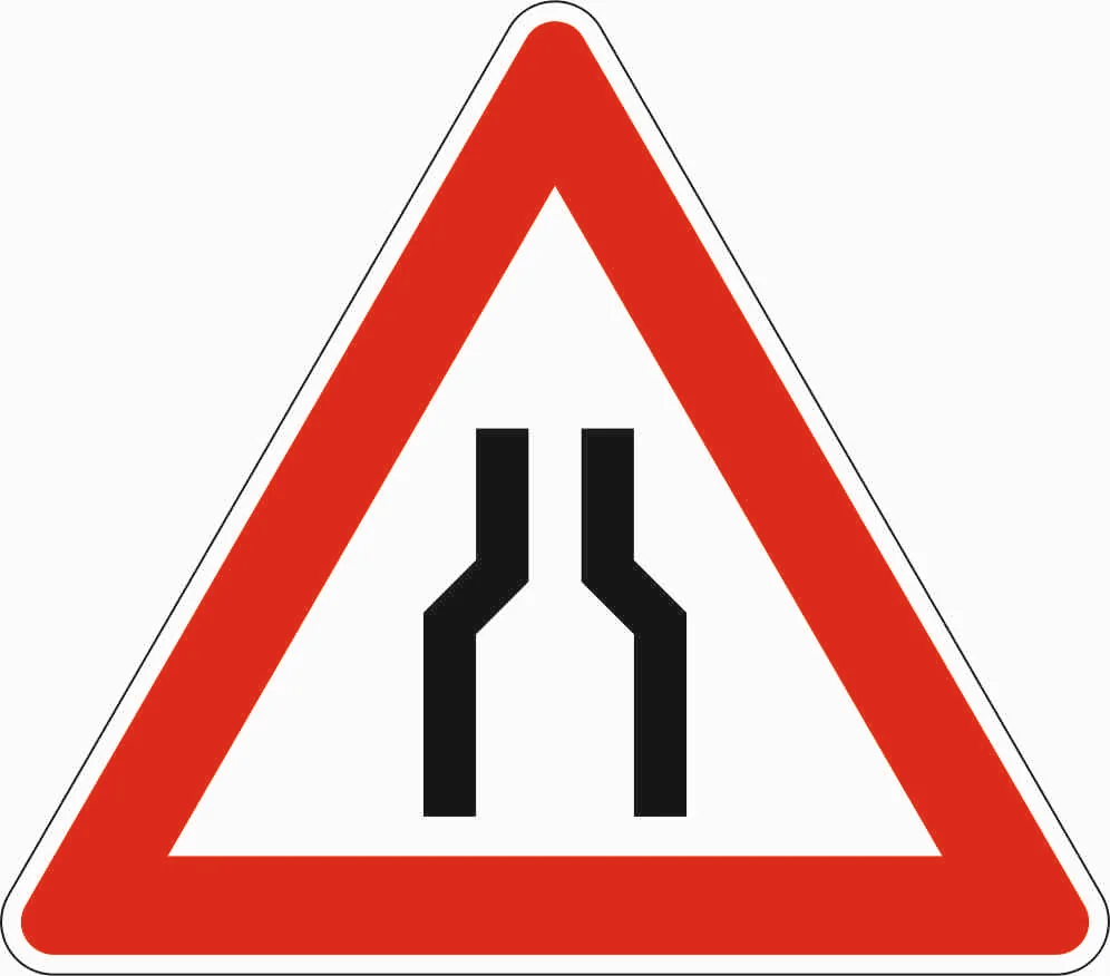 120 - Verengte Fahrbahn Verkehrsschild