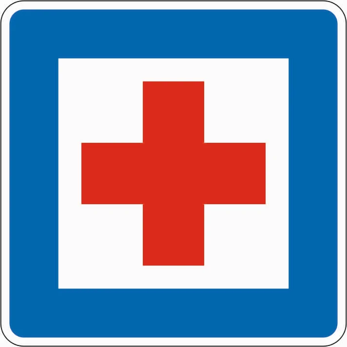 358 - Erste Hilfe Verkehrsschild