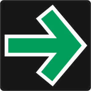 720 - Grünpfeilschild Verkehrsschild