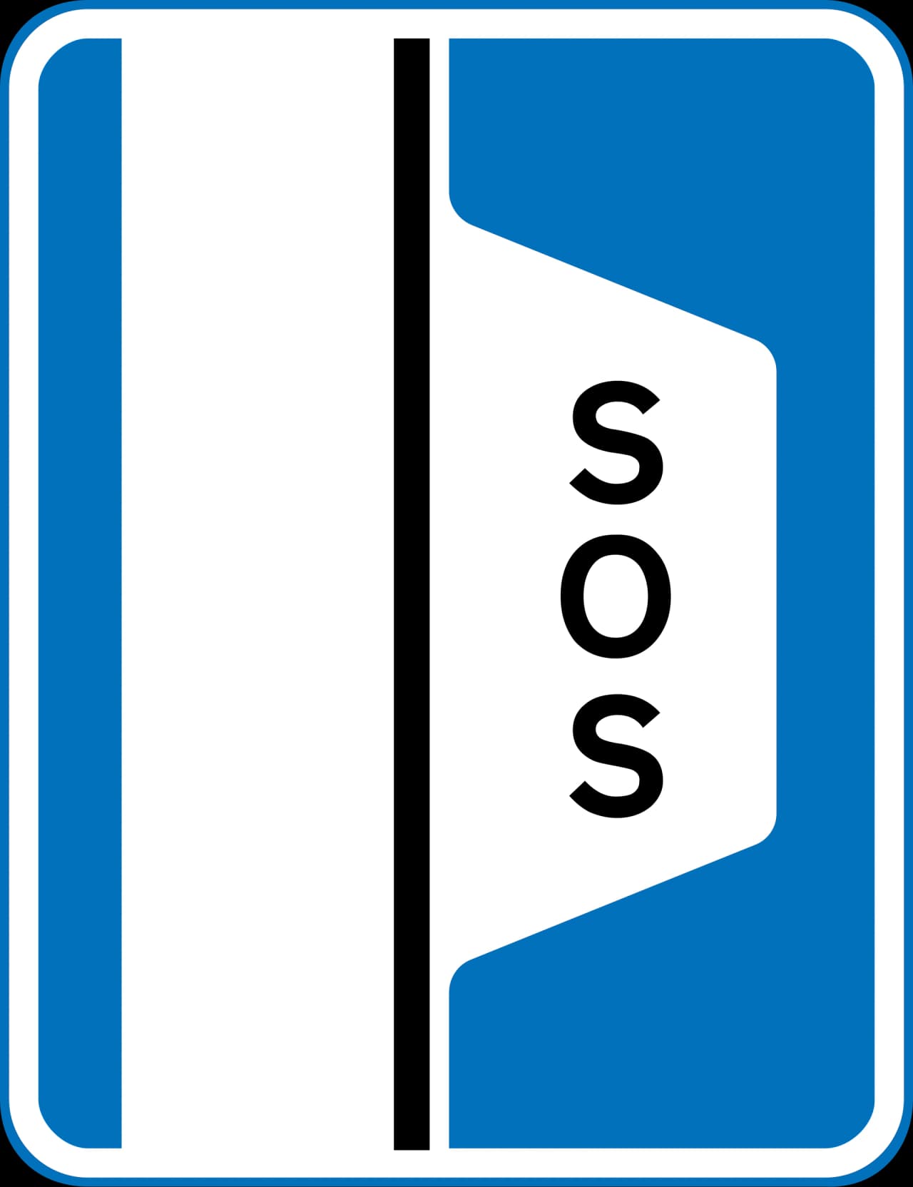 E34 - Breakdown bay road sign