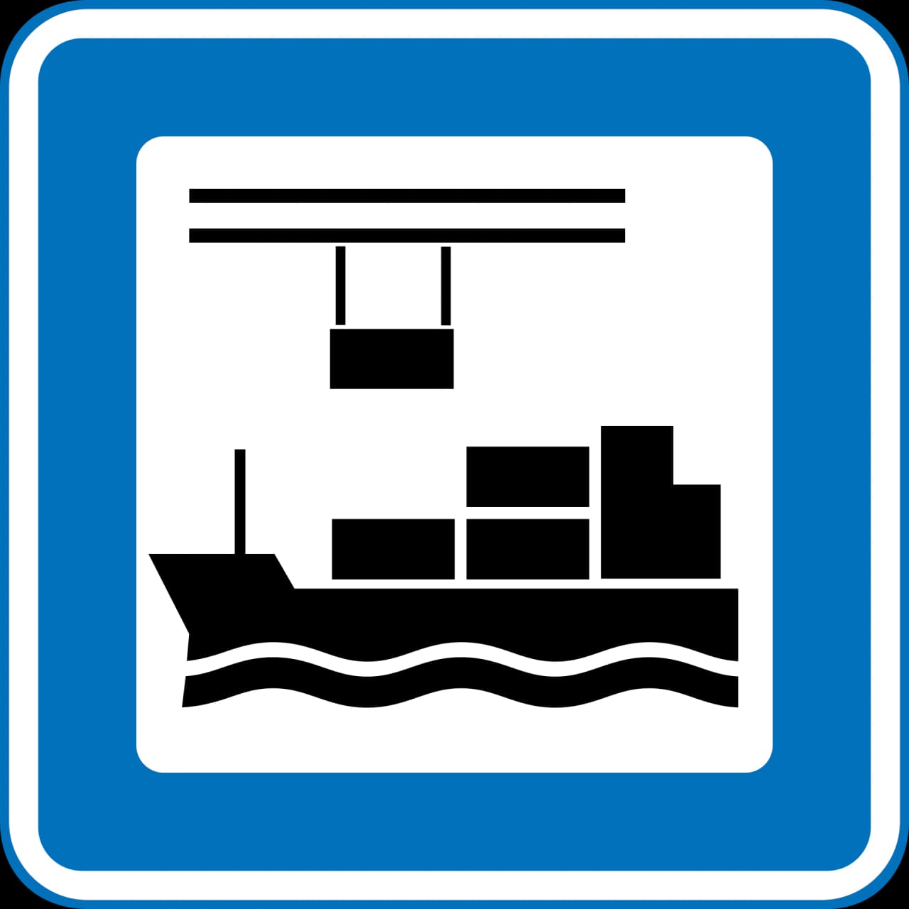 M9 - Container and cargo port road sign