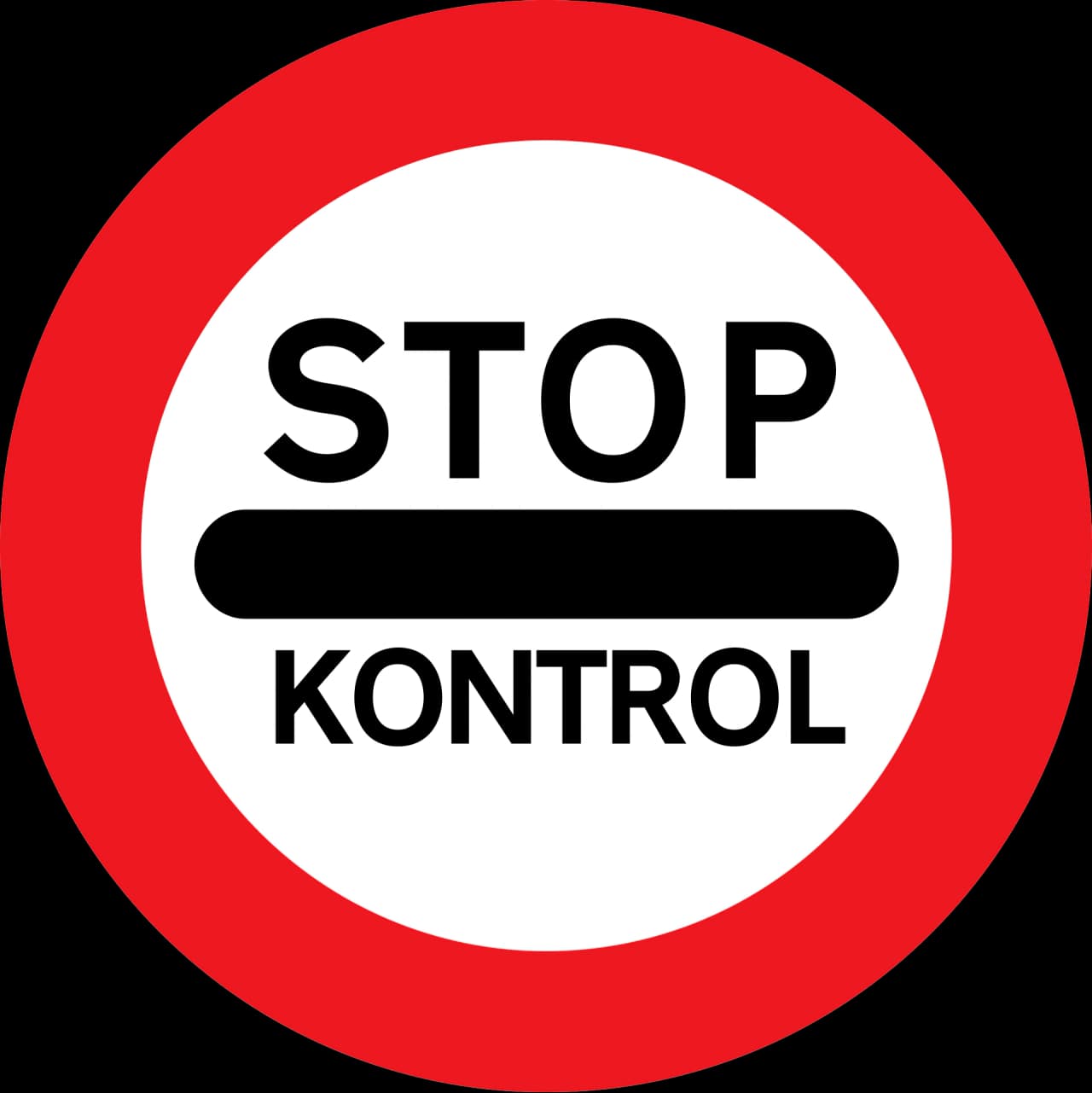 C92 - Continuing without stop prohibited road sign