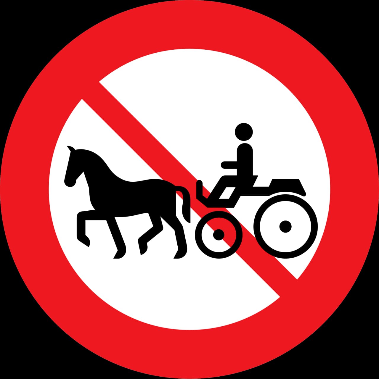 C24.2 - No horse-drawn vehicles or similar road sign