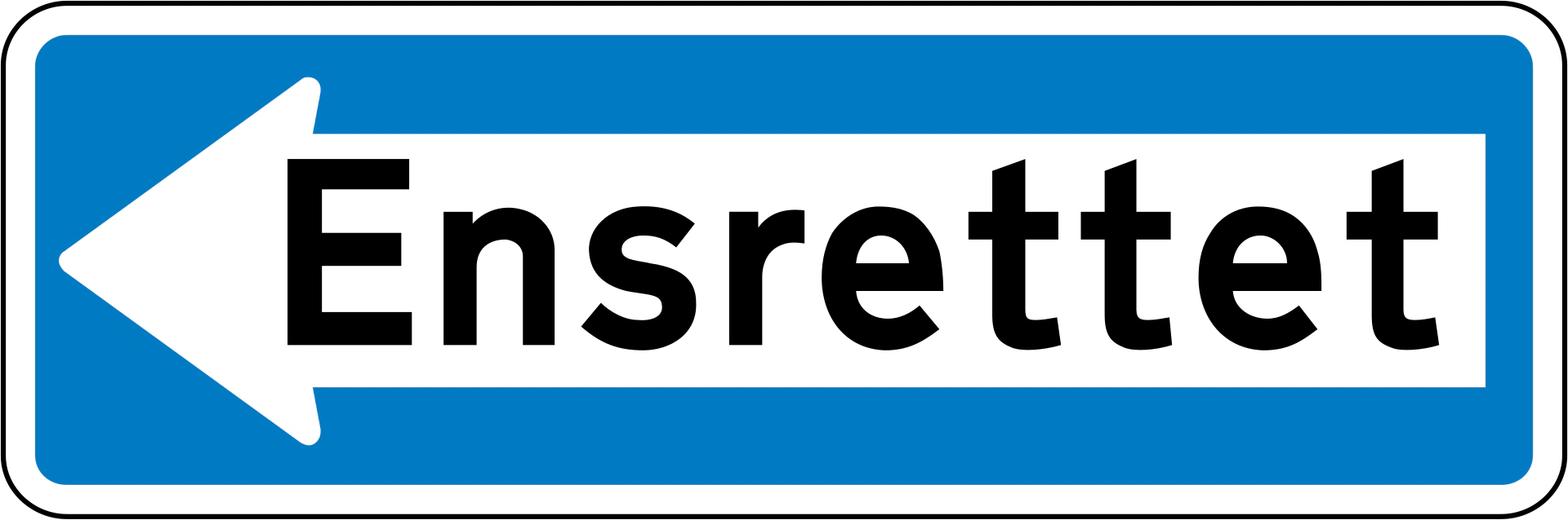 E19 - One way road sign