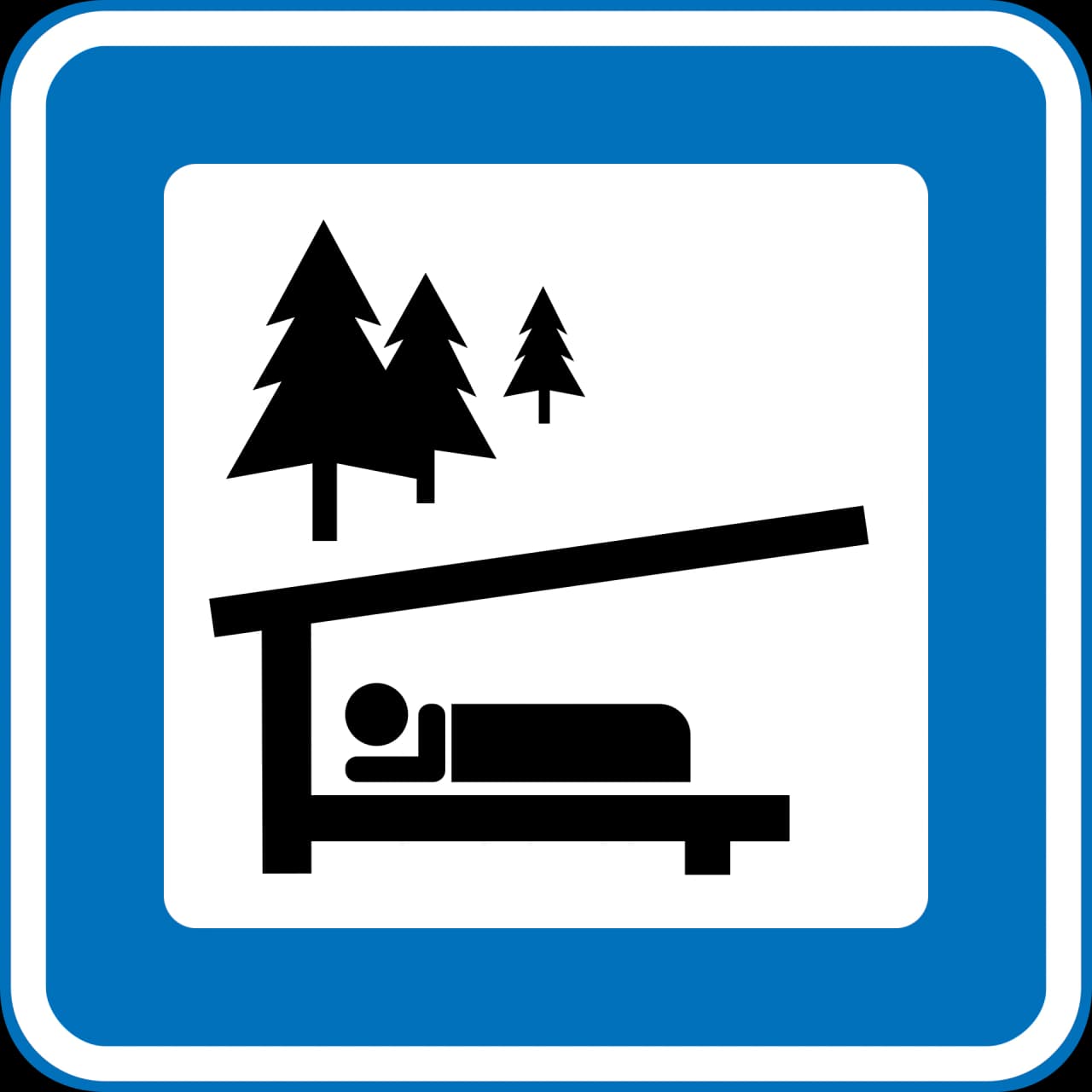 M117 - Trail shelter road sign