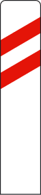 P-9b - Approach of a level crossing or a moving bridge (right side) road sign