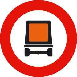 R-108 - No vehicles carrying dangerous goods road sign