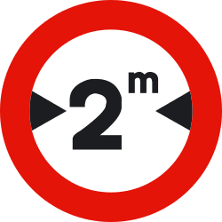R-204 - Width limitation road sign