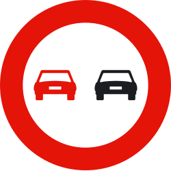R-305 - No overtaking road sign