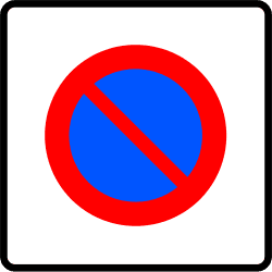 R-309 - Restricted parking zone road sign