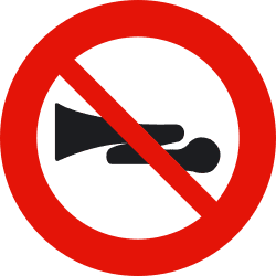R-310 - No honking road sign