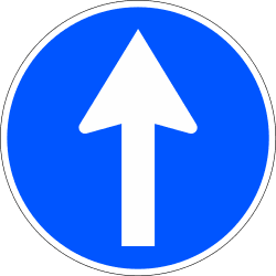 R-400c - Go straight road sign